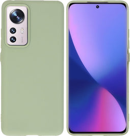 iMoshion Hoesje Geschikt voor Xiaomi 12X / 12 Hoesje Siliconen - iMoshion Color Backcover - groen