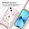 iMoshion Hoesje Geschikt voor iPhone 13 Hoesje Met Koord - iMoshion Design Hoesje met Koord - Roze / Blossom Watercolor