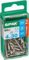 Spax Torx Houtschroef Platte kop - 4.0x30mm - T10 - 25 stuks