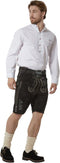 Dressforfun Jannis - Korte Lederhosen - Echt Leer met Riem en Bretels - Zwart - 54