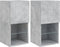 vidaXL - Tv-meubelen - 2 - st - met - LED-verlichting - 30,5x30x60 - cm - betongrijs