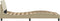 vidaXL - Bedframe - zonder - matras - 100x200 - cm - stof - crèmekleurig