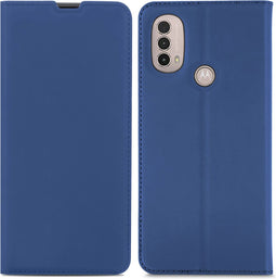 iMoshion Hoesje Geschikt voor Motorola Moto E40 / Moto E30 Hoesje Met Pasjeshouder - iMoshion Slim Folio Bookcase - Donkerblauw