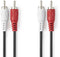 Nedis CAGL24200BK30 - RCA Kabel - 300 cm - Zwart