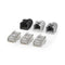 Nedis RJ45-Connector - RJ45 Pass Through - Stevig/Gesnoerd FTP CAT6 - Recht - Verguld - 10 Stuks - PVC - Grijs / Wit / Zwart - Doos