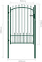 vidaXL - Poort - met - speerpunten - 100x150 - cm - staal - groen