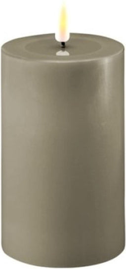 Luxe Led kaars - stompkaars - Sand - 7.5 x 12.5 cm - Deluxe Homeart - met paraffine laag