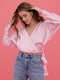 Vero Moda VMKAE D1 LS WRAP BLOUSE - Dames Top - V-hals - M (2022)