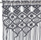 vidaXL - Gordijn - macramé - 140x240 - cm - katoen - antraciet