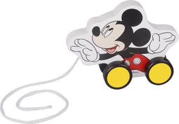 Tooky Toy Mickey Mouse Trekfiguur - Houten Speelgoed - Vanaf 18 Maanden - Wit/zwart