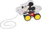 Tooky Toy Mickey Mouse Trekfiguur - Houten Speelgoed - Vanaf 18 Maanden - Wit/zwart