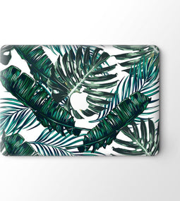 Lunso Geschikt voor MacBook Pro 16 inch (2019) vinyl sticker - Green Leaves