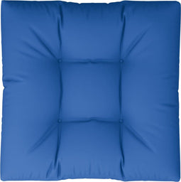vidaXL - Palletkussen - 70x70x12 - cm - stof - koningsblauw