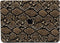 Lunso Geschikt voor MacBook Pro 16 inch (2019) Leren cover hoes - case - Snake Pattern Brown