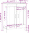 vidaXL - Dressoir - 69,5x34x90 - cm - bewerkt - hout - bruin - eikenkleur