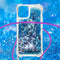 Lunso - Backcover hoes met koord - Geschikt voor iPhone 13 Pro - Glitter Blauw