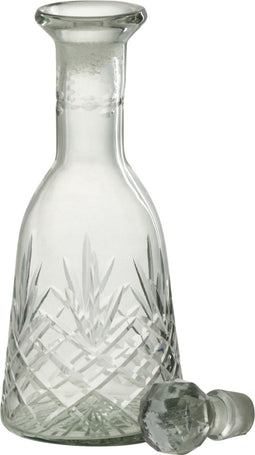 J-Line decoratie fles Line - glas - transparant - large