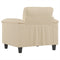 vidaXL - Fauteuil - 60 - cm - microvezelstof - crèmekleurig