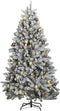 vidaXL - Kunstkerstboom - met - scharnieren - 300 - LED's - en - kerstballen - 180 - cm