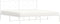 vidaXL - Bedframe - met - hoofdbord - metaal - wit - 200x200 - cm