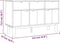 vidaXL - Dressoir - OTTA - 114x43x73,5 - cm - massief - grenenhout - bruin - en - grijs
