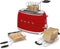 Smeg TSF01RDEU - Broodrooster - 950W 2 sleuven 6 bruining-niveaus - Rood