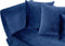 MERI II - Chaise longue - Blauw - Linkerzijde - Fluweel