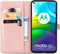 iMoshion Hoesje Geschikt voor Motorola Moto G9 Power Hoesje Met Pasjeshouder - iMoshion Mandala Bookcase - Rosé Goud