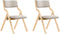 SoBuy FST40-HGx2 - Klapstoel - Opvouwbaar met gestoffeerd zitkussen - Lichtgrijs (2 stuks)