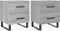vidaXL - Nachtkastjes - 2 - st - 40x35x47,5 - cm - bewerkt - hout - grijs - sonoma - eiken