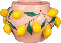 Mica Decorations Melika Bloempot Binnen - H19 x Ø29 cm - Keramiek - Lichtroze