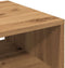 vidaXL - Salontafel - 40x40x43 - cm - bewerkt - hout - artisanaal - eikenkleurig