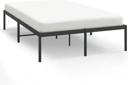 vidaXL - Bedframe - metaal - zwart - 120x190 - cm