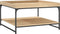 vidaXL - Salontafel - 80x80x45 - cm - bewerkt - hout - en - ijzer - sonoma - eikenkleur