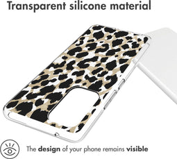 iMoshion Hoesje Geschikt voor Samsung Galaxy A53 Hoesje Siliconen - iMoshion Design hoesje - Goud / Golden Leopard