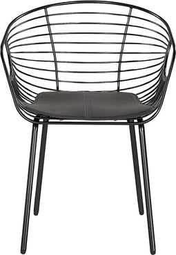 HOBACK - Eetkamerstoel - Zwart - Metaal