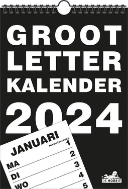 Hobbit A4 Grootletter Kalender 2024