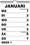 Hobbit A4 Grootletter Kalender 2024