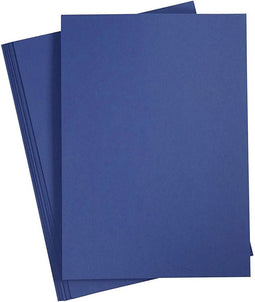 Hobby karton - A4 formaat - 20x vellen - donkerblauw - 180 grams - papier - knutselen met papier - knutselpapier
