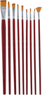 Hobby schilderen penselen set van 9x stuks - Diverse formaten - Nylon/hout