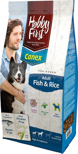 Hobbyfirst Canex Adult - Vis & Rijst - Hondenvoer - 12 kg