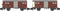 Hobbytrain - 2tlg. Set Ged. Guterwagen K3 Sbb Braun Ep.iv - HOB-H24251