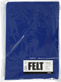 Hobbyvilt A4 21x30 cm dikte 1 5-2 mm blauw 10vellen