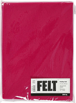 Hobbyvilt A4 21x30 cm dikte 1 5-2 mm cerise 10vellen