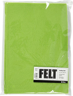 Hobbyvilt A4 21x30 cm dikte 1 5-2 mm lichtgroen 10vellen