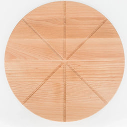 HOCHO Ronde Pizzaplank - Beukenhout - Ø 350x20mm - Perfect voor Snijden en Serveren