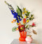 Mica Decorations Felipe - Tulpenvaas - Handgemaakt keramiek - Oranje H27 x Ø20 cm