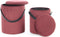Hocker Arabella 125 2er-Set Rotbraun / Schwarz