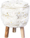 Hocker Corin 125 Elfenbein / Gold