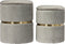 Hocker Milas 100 set van 2 Grijs